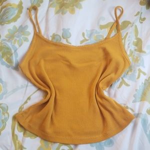 yellow tank top